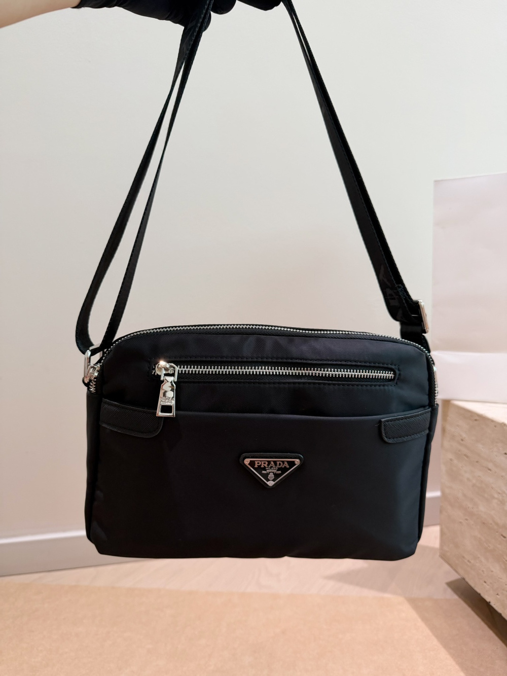 🌹Prada Nylon Camera Crossbody Bag Triangle Logo